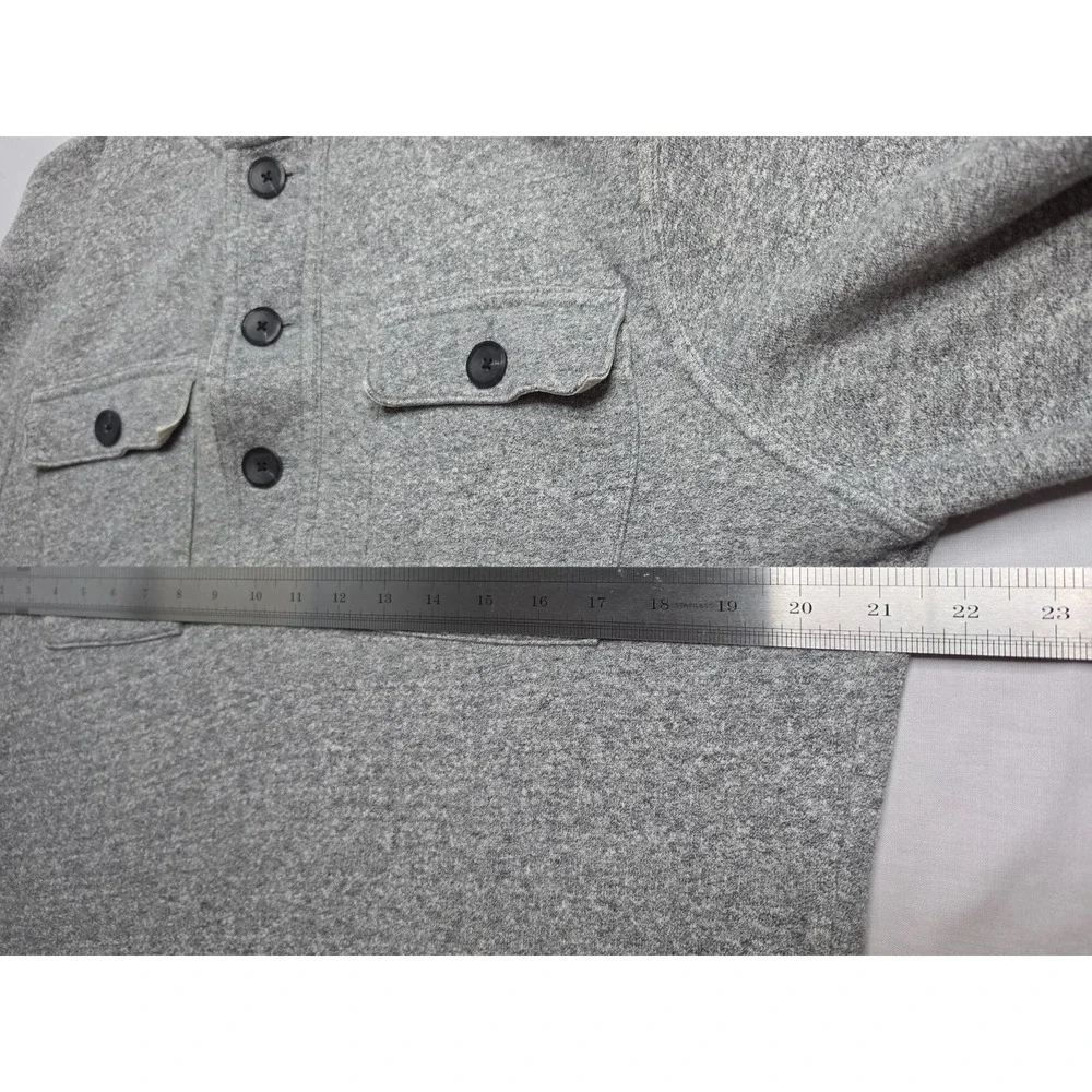 Banana Republic Hoodie Men's Medium Gray Cotton Fleece Lined Long Sleeve Casual